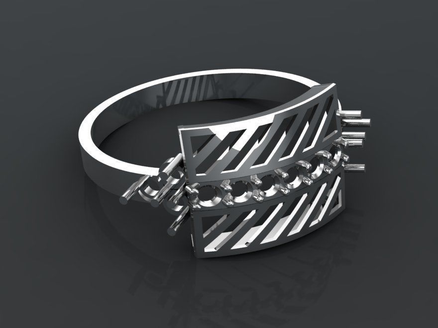 3D Gold Rings Collection Jewelry Models 3D print model_8