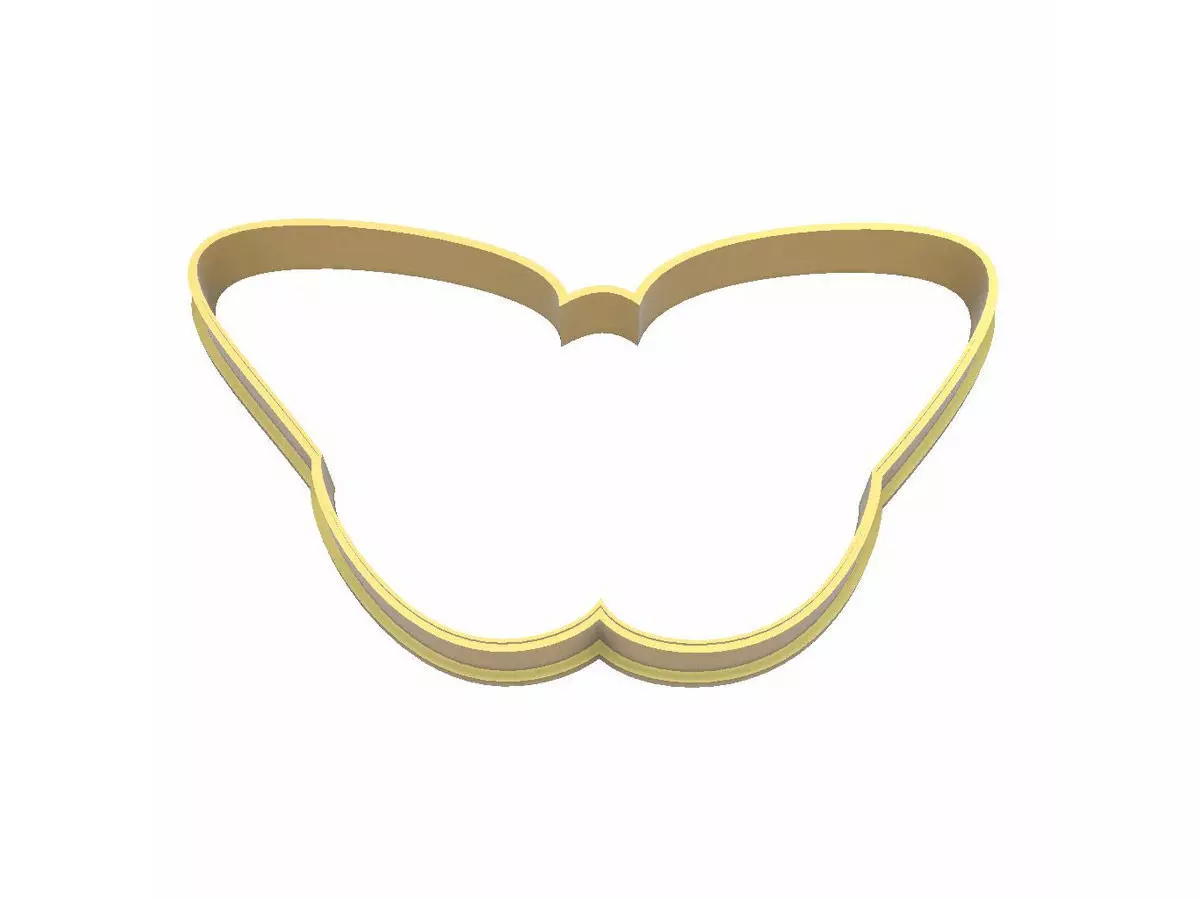 0157 Butterfly No 1 cookie cutter 3D print model