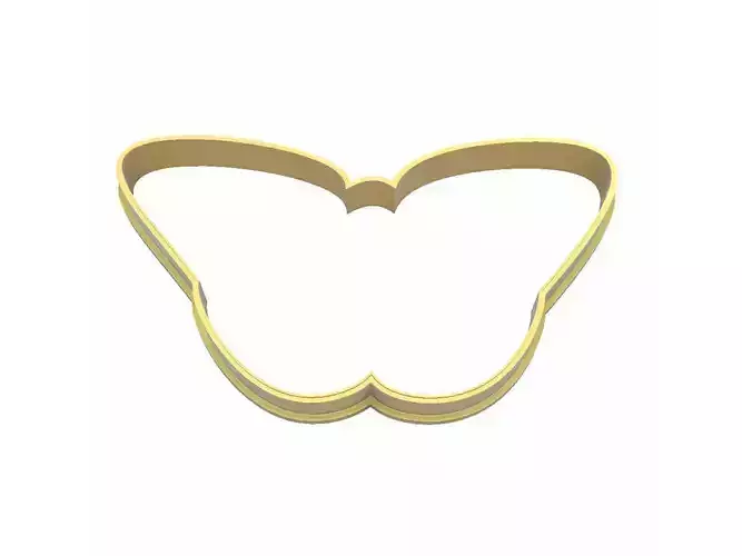 0157 Butterfly No 1 cookie cutter 3D print model
