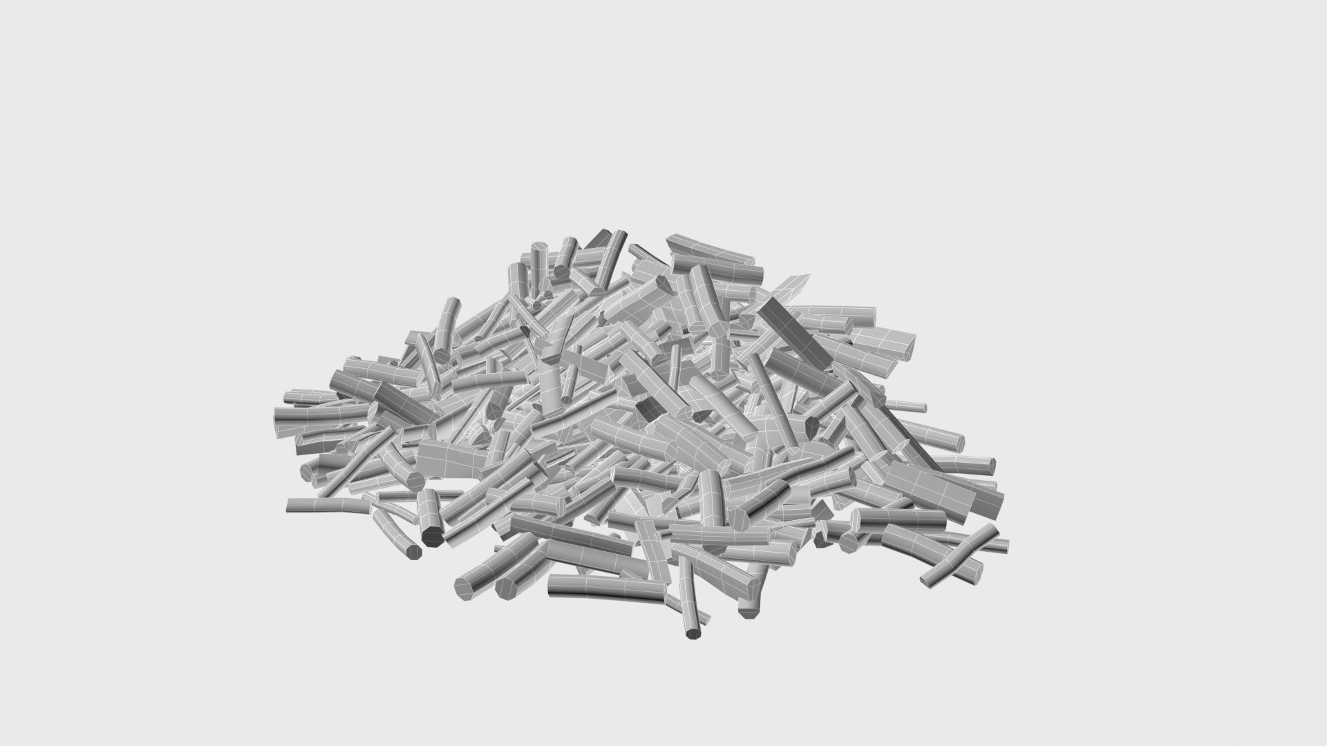 Cut and chopped firewood pack Low-poly 3D model_33