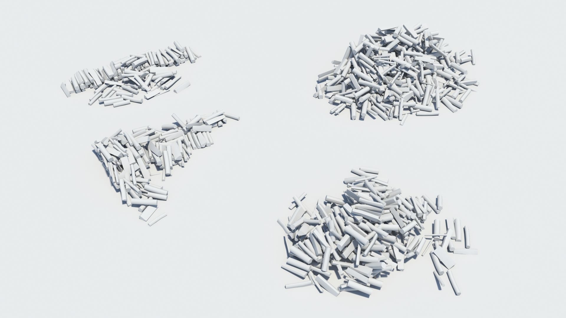 Cut and chopped firewood pack Low-poly 3D model_22