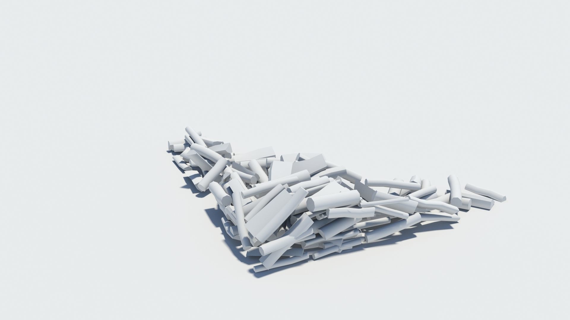 Cut and chopped firewood pack Low-poly 3D model_28