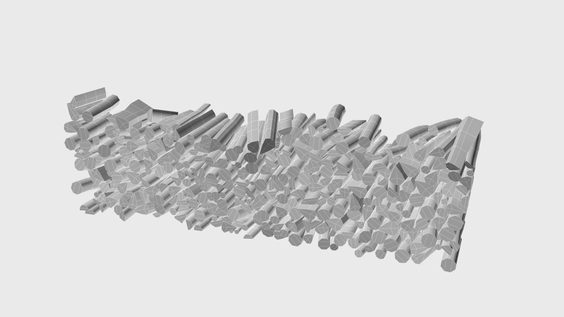 Cut and chopped firewood pack Low-poly 3D model_21