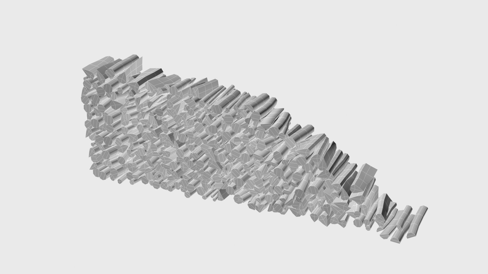 Cut and chopped firewood pack Low-poly 3D model_49