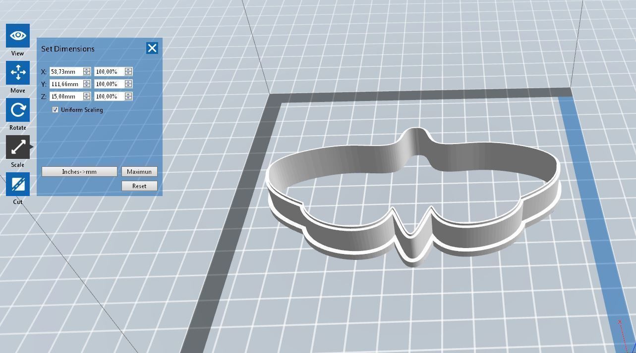 0158 Butterfly 02 cookie cutter 3D print model_1