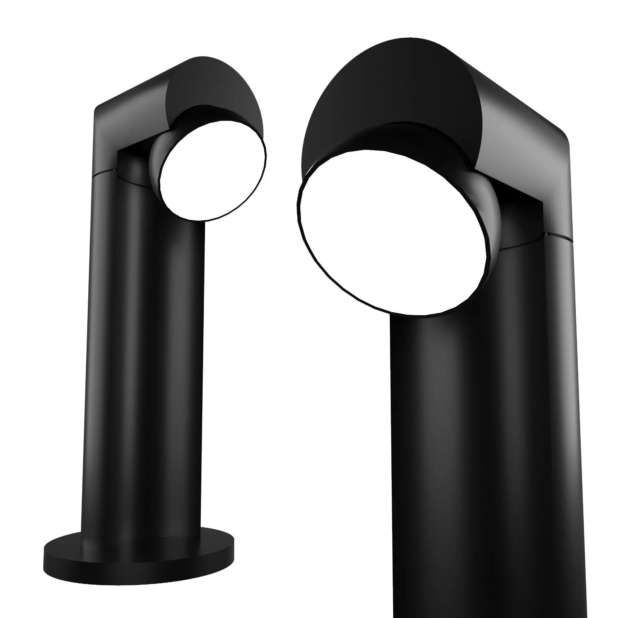 Lighting pair of pole lights 3D model