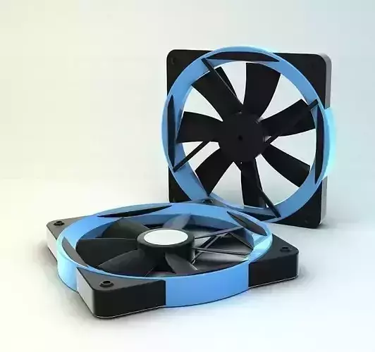 Cooler Fan PC Low-poly 3D model