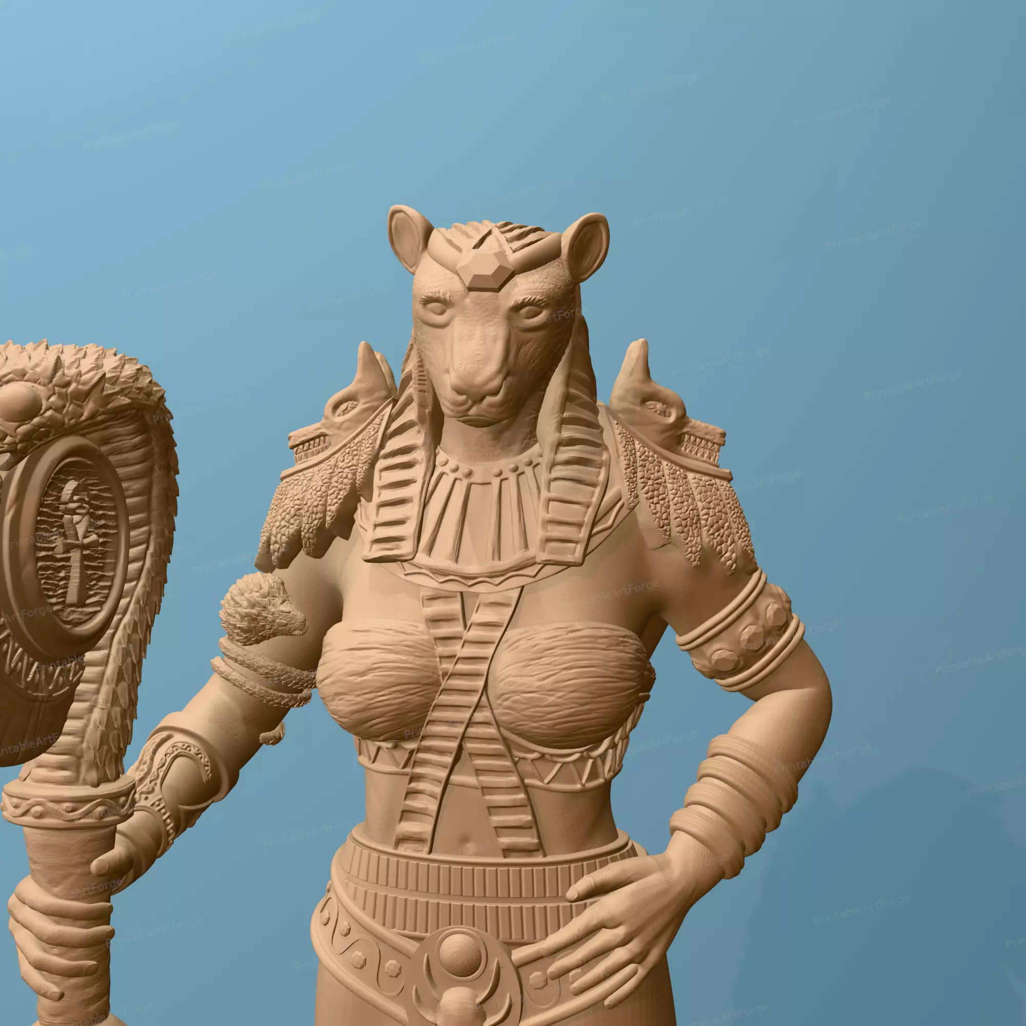 Egyptian God - Bastet 3D print model_0