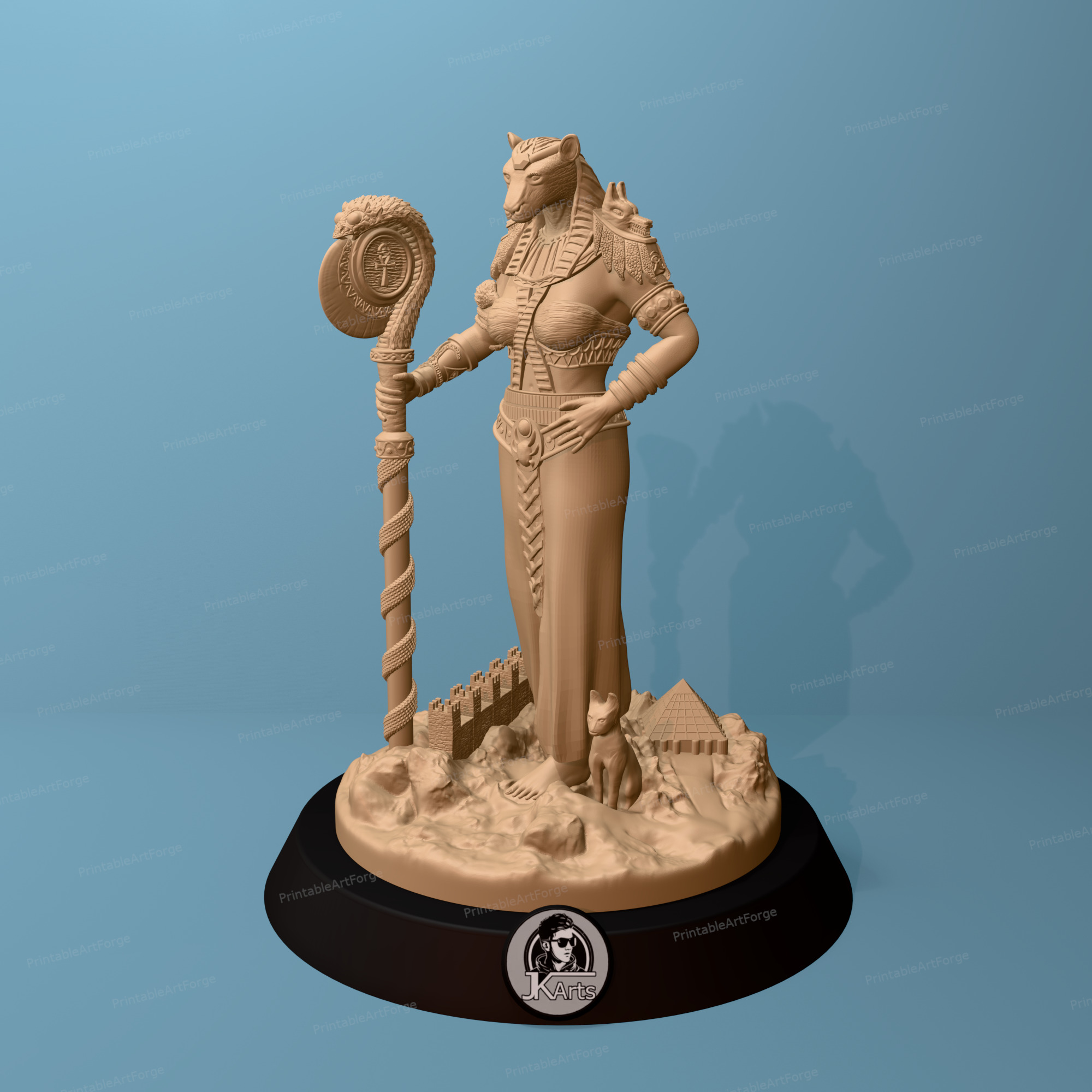 Egyptian God - Bastet 3D print model_1