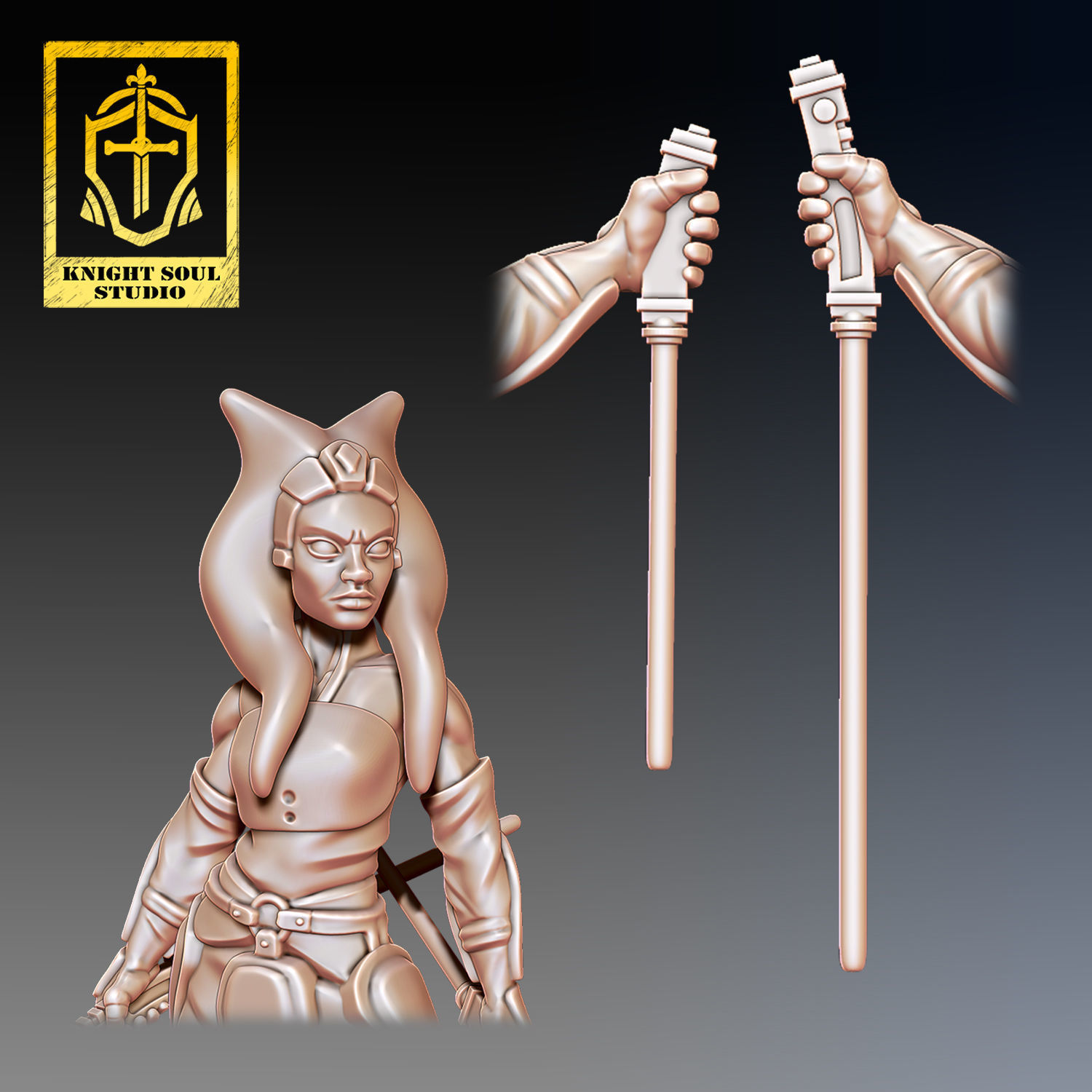 PACK DARK CLAW V REBEL KNIGHT 3D print model_13