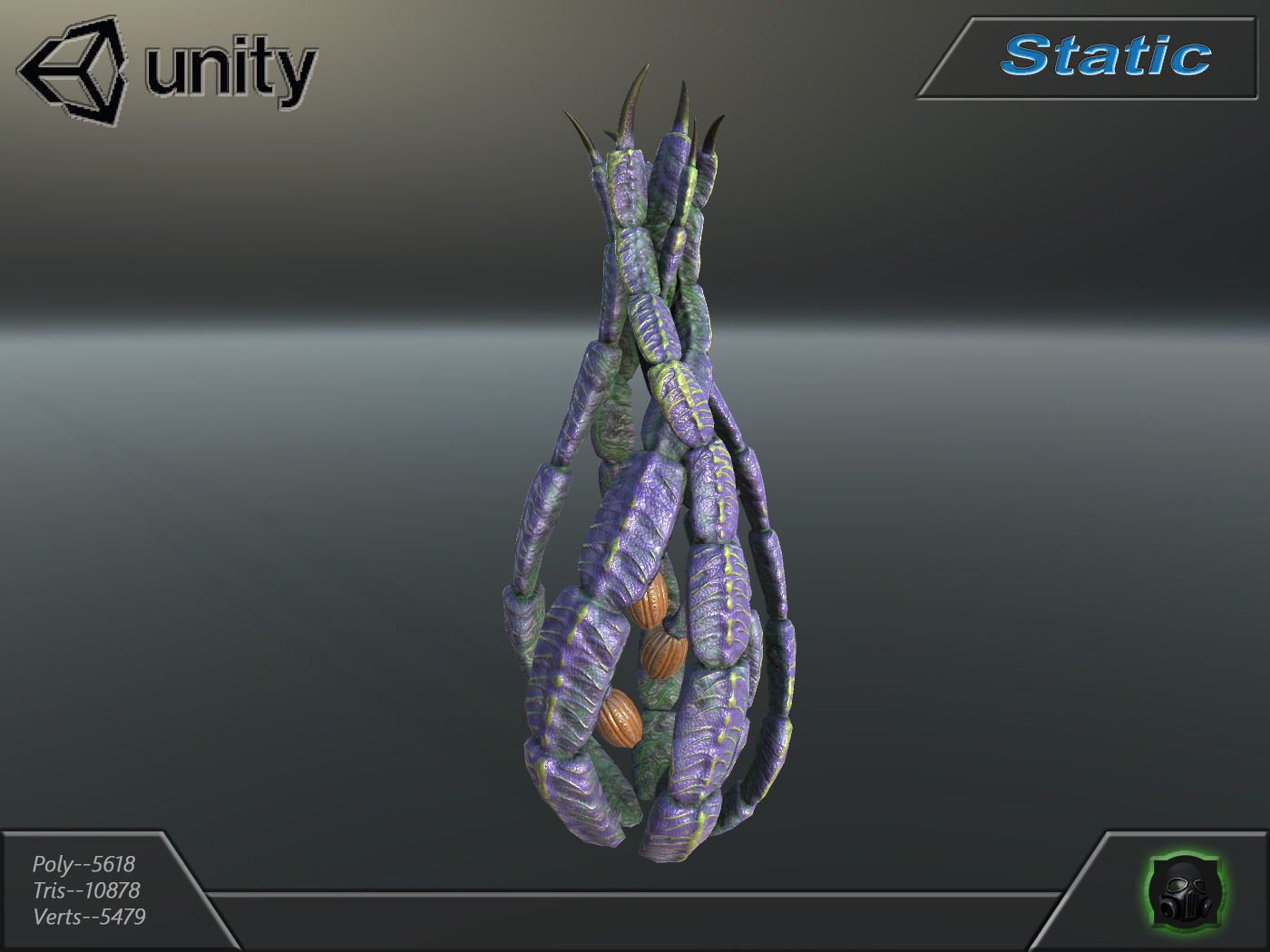 Alien flora - plant 17 Low-poly 3D model_3