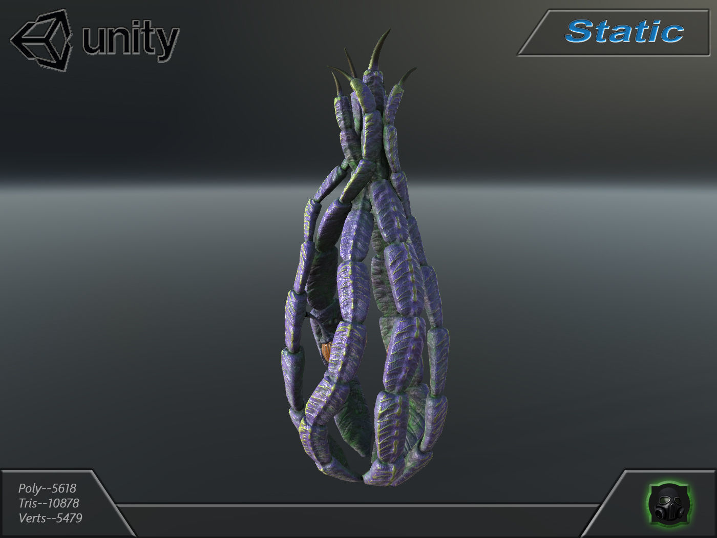 Alien flora - plant 17 Low-poly 3D model_9