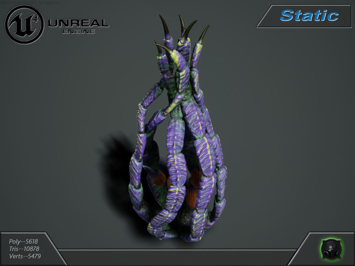 Alien flora - plant 17 Low-poly 3D model_2