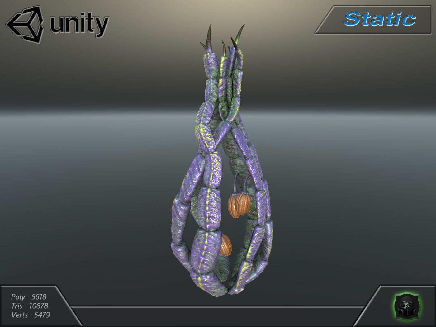 Alien flora - plant 17 Low-poly 3D model_11