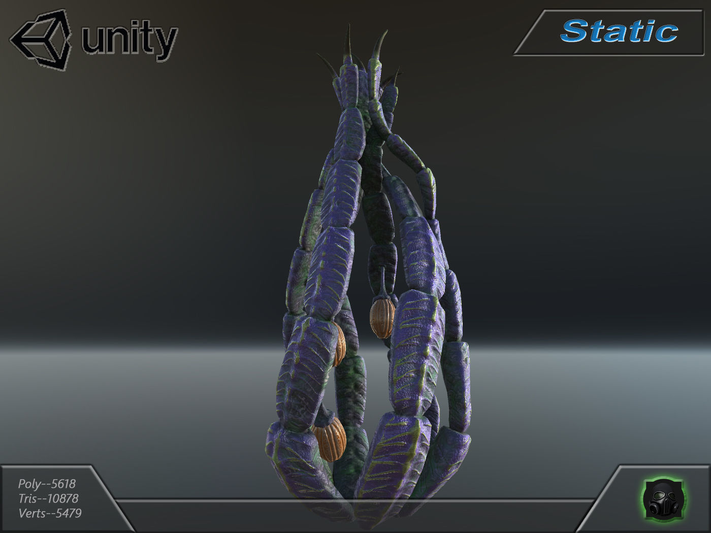 Alien flora - plant 17 Low-poly 3D model_6