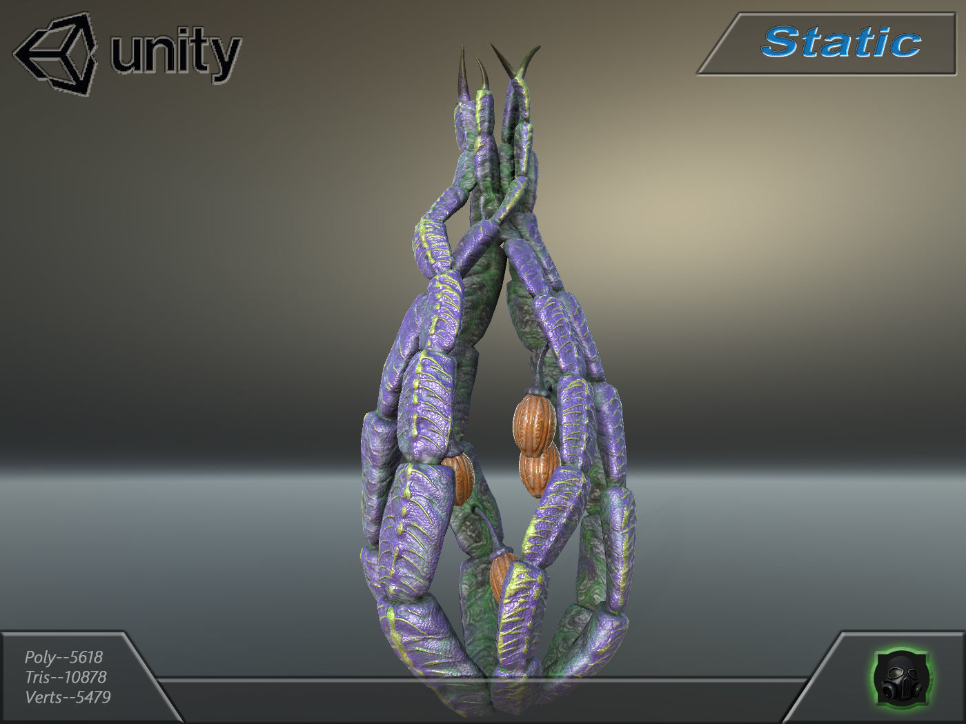 Alien flora - plant 17 Low-poly 3D model_4