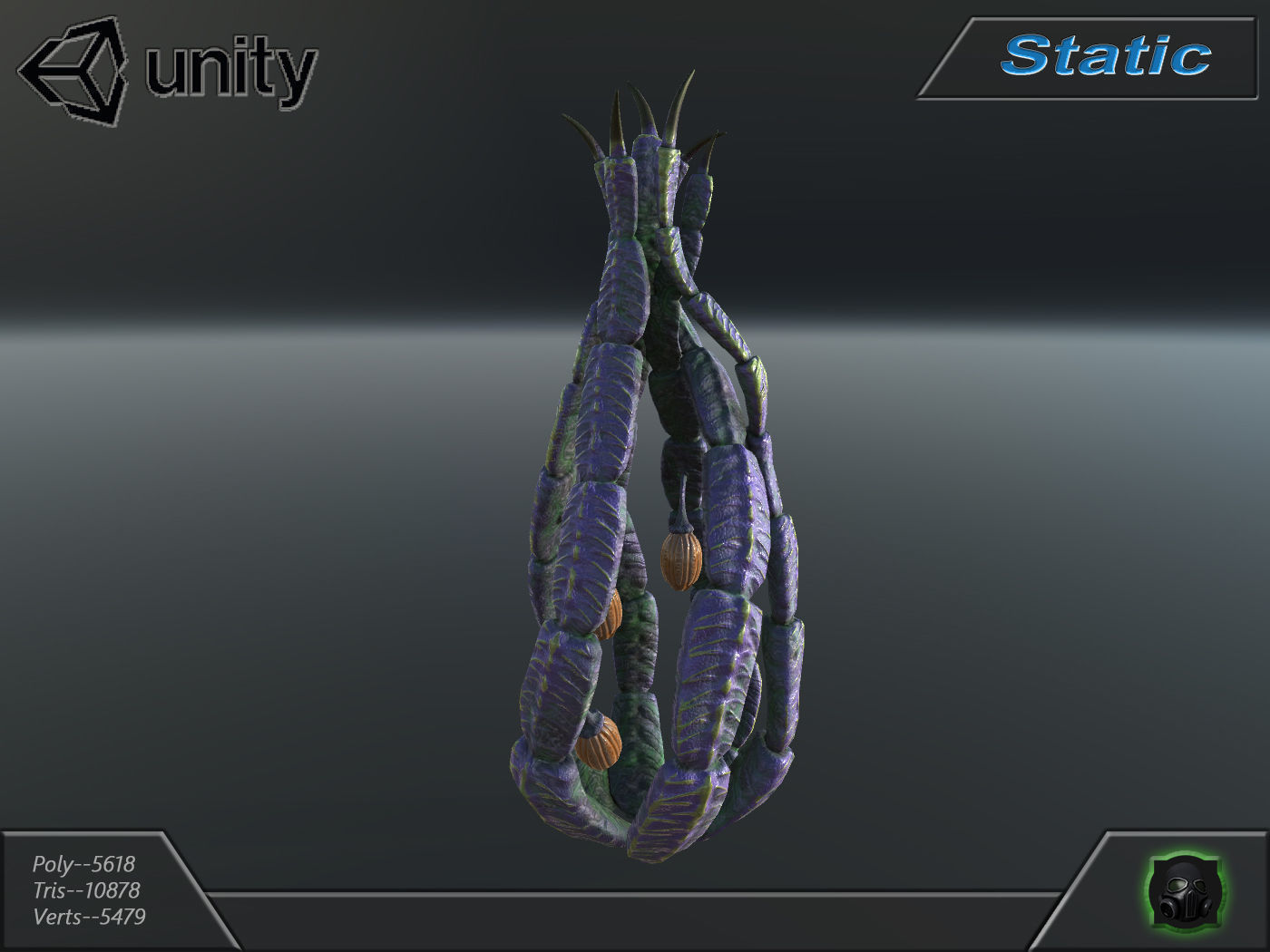 Alien flora - plant 17 Low-poly 3D model_10