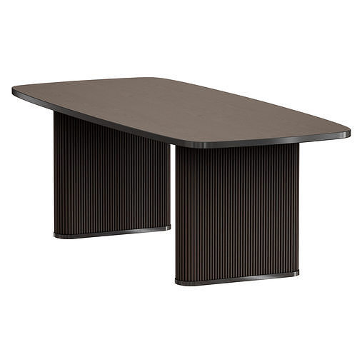 Walton Ribbed Leg Dining Table Crate and Barrel 3D model