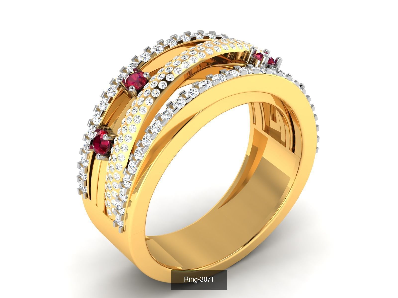 62 Bands Rings 3dm render details 3D Model Collection_17