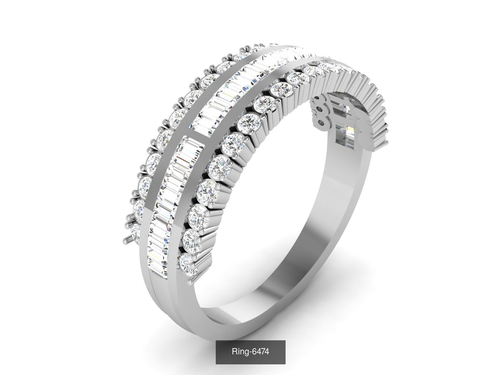 62 Bands Rings 3dm render details 3D Model Collection_65