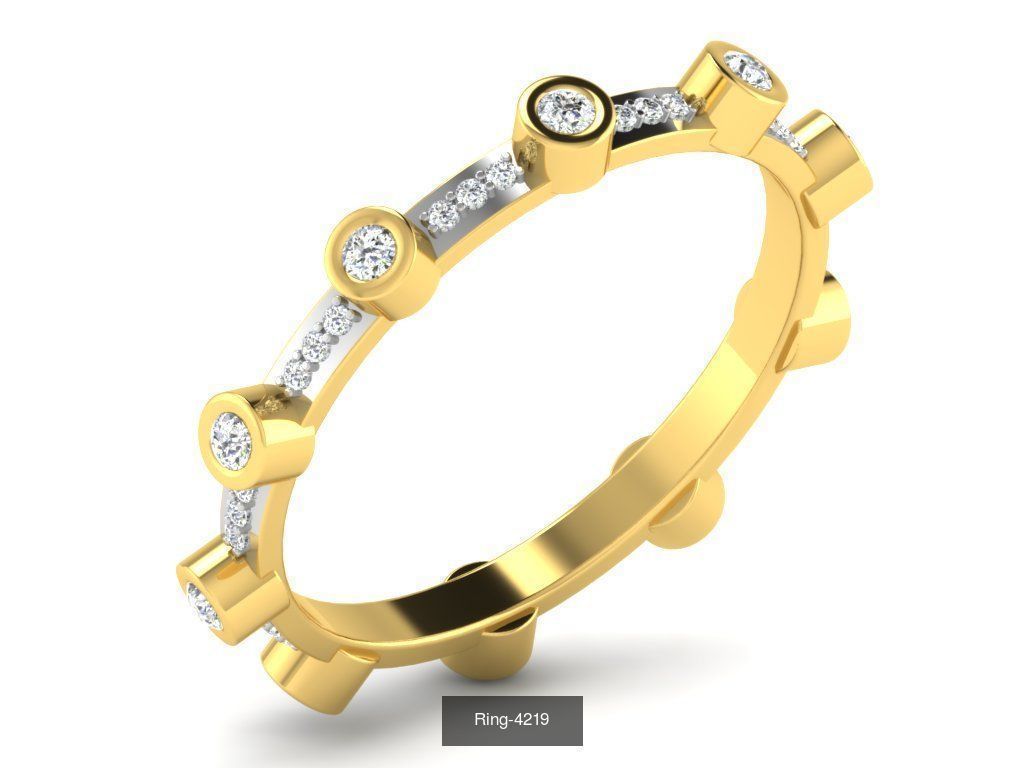 62 Bands Rings 3dm render details 3D Model Collection_16