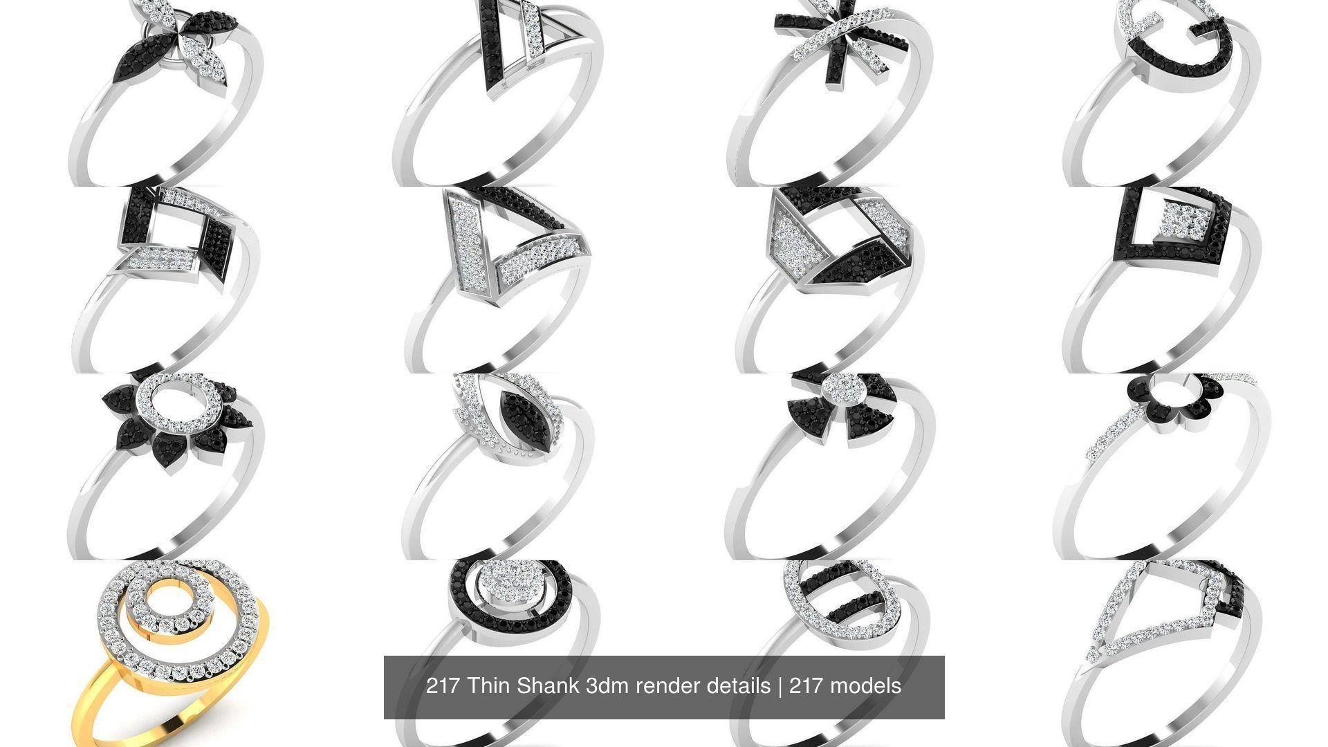 217 Thin Shank 3dm render details 3D Model Collection_22