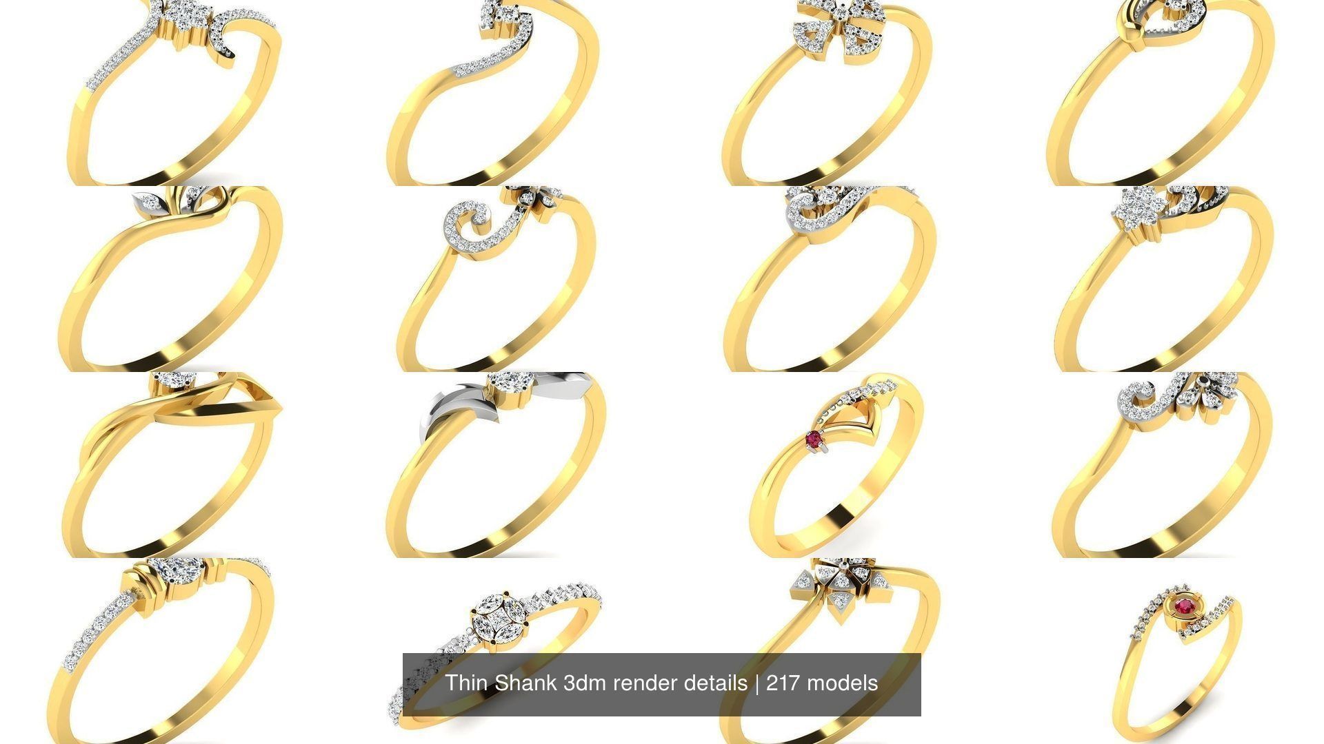 217 Thin Shank 3dm render details 3D Model Collection_14