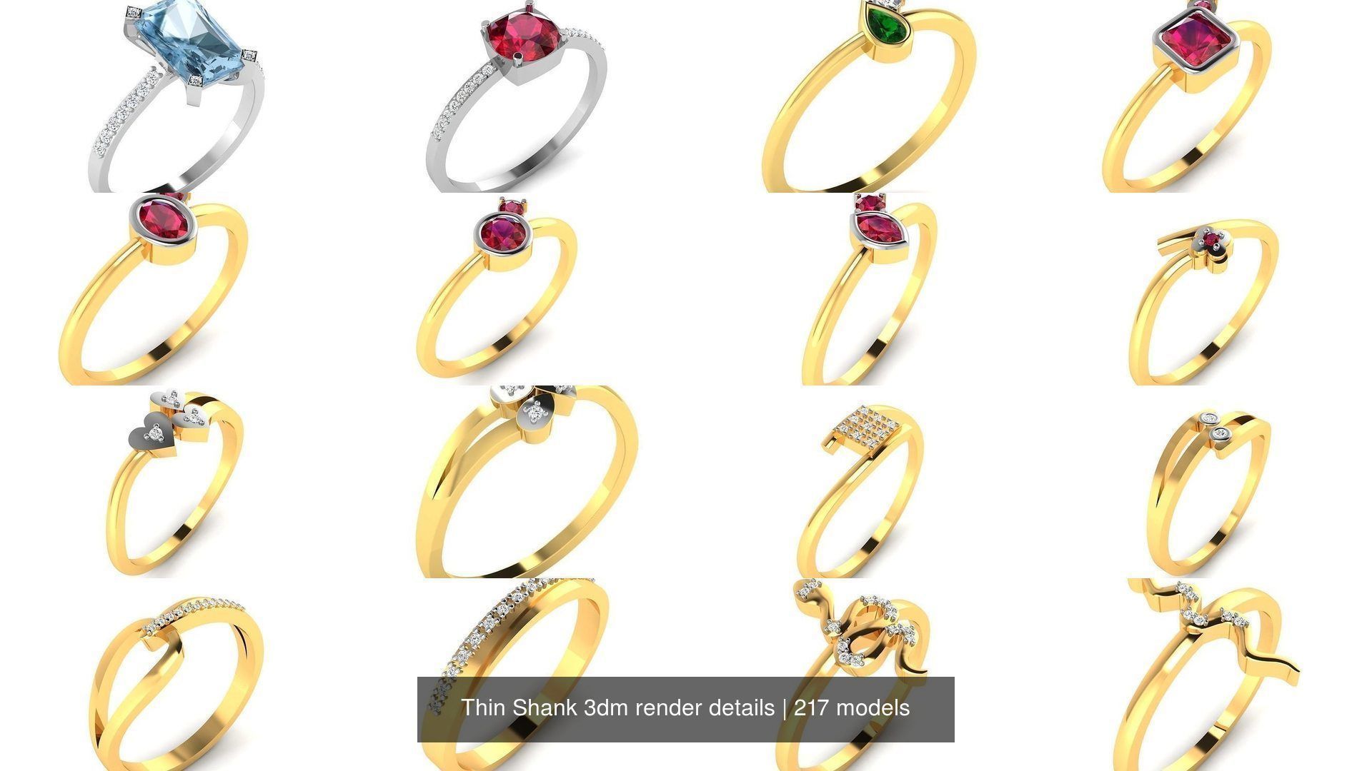 217 Thin Shank 3dm render details 3D Model Collection_6