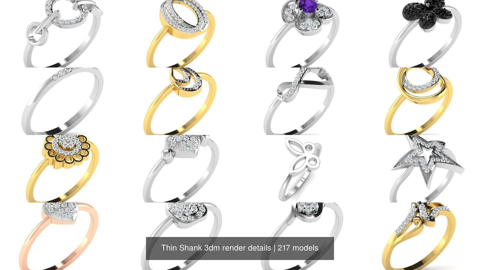 217 Thin Shank 3dm render details 3D Model Collection_18