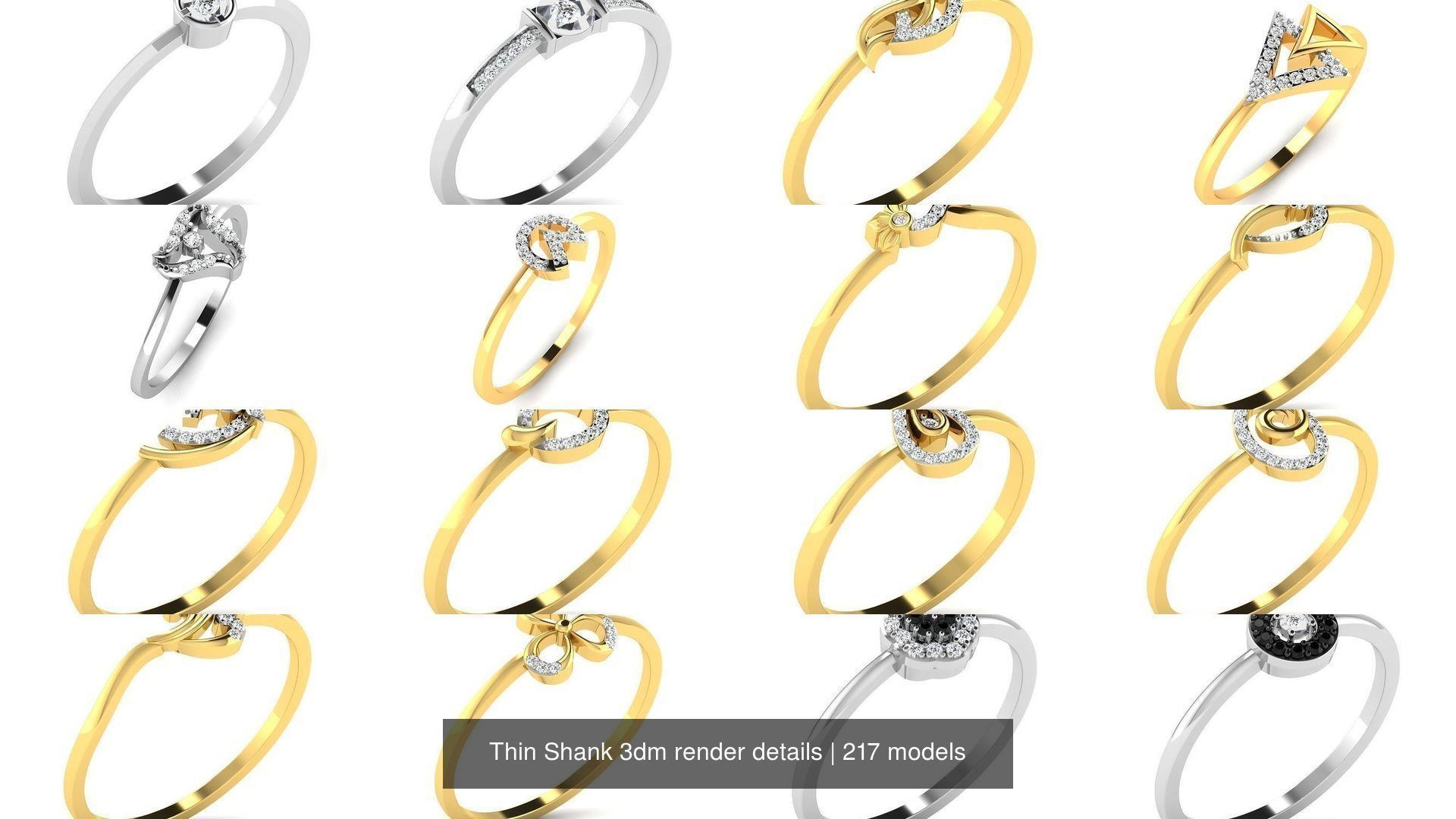 217 Thin Shank 3dm render details 3D Model Collection_16