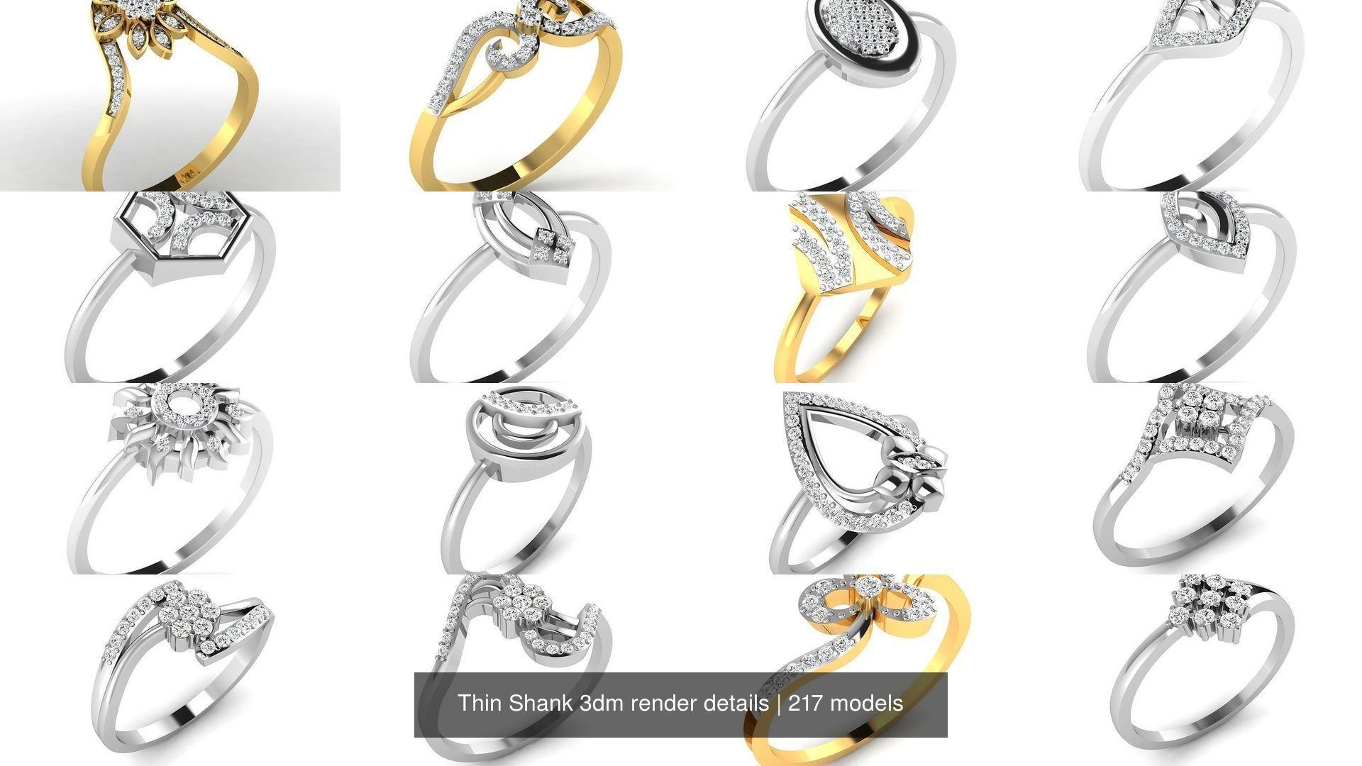 217 Thin Shank 3dm render details 3D Model Collection_20