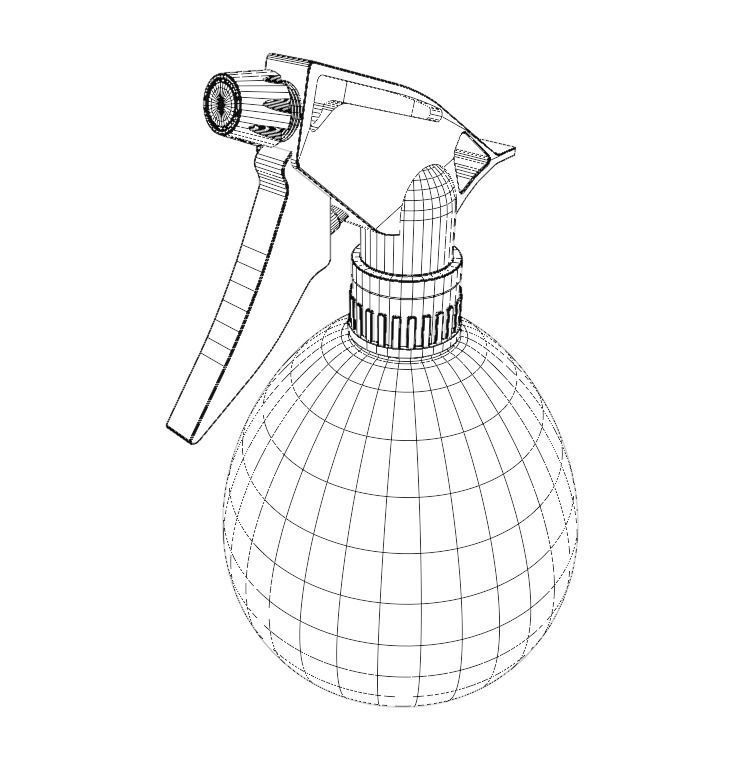 Manual sprayer 3D model_8