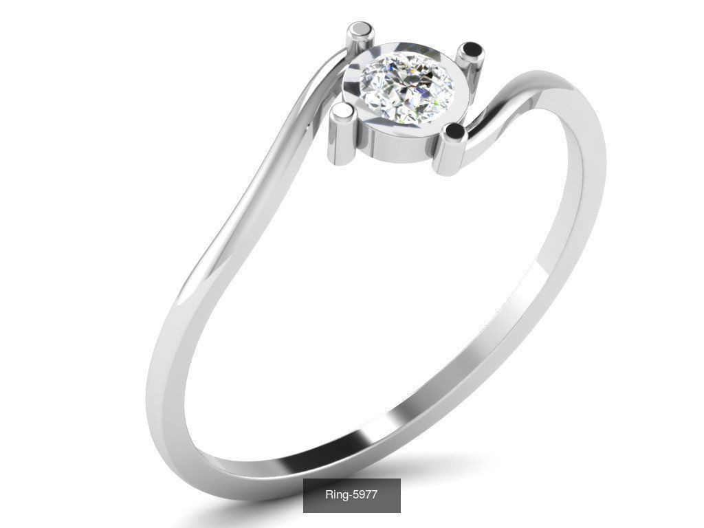 26 Solitaire rings 3dm renders details  3D Model Collection_9