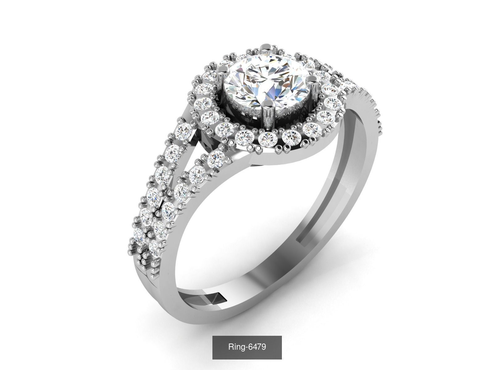 26 Solitaire rings 3dm renders details  3D Model Collection_27