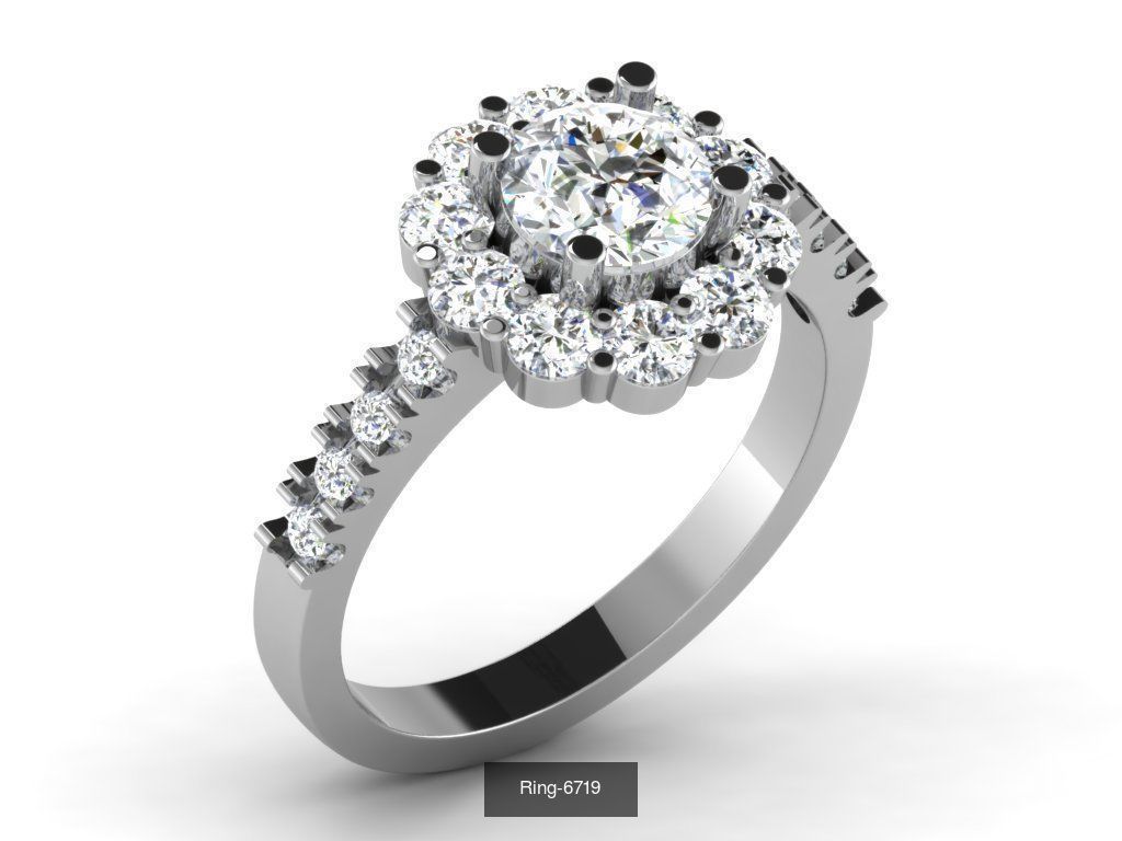 26 Solitaire rings 3dm renders details  3D Model Collection_22