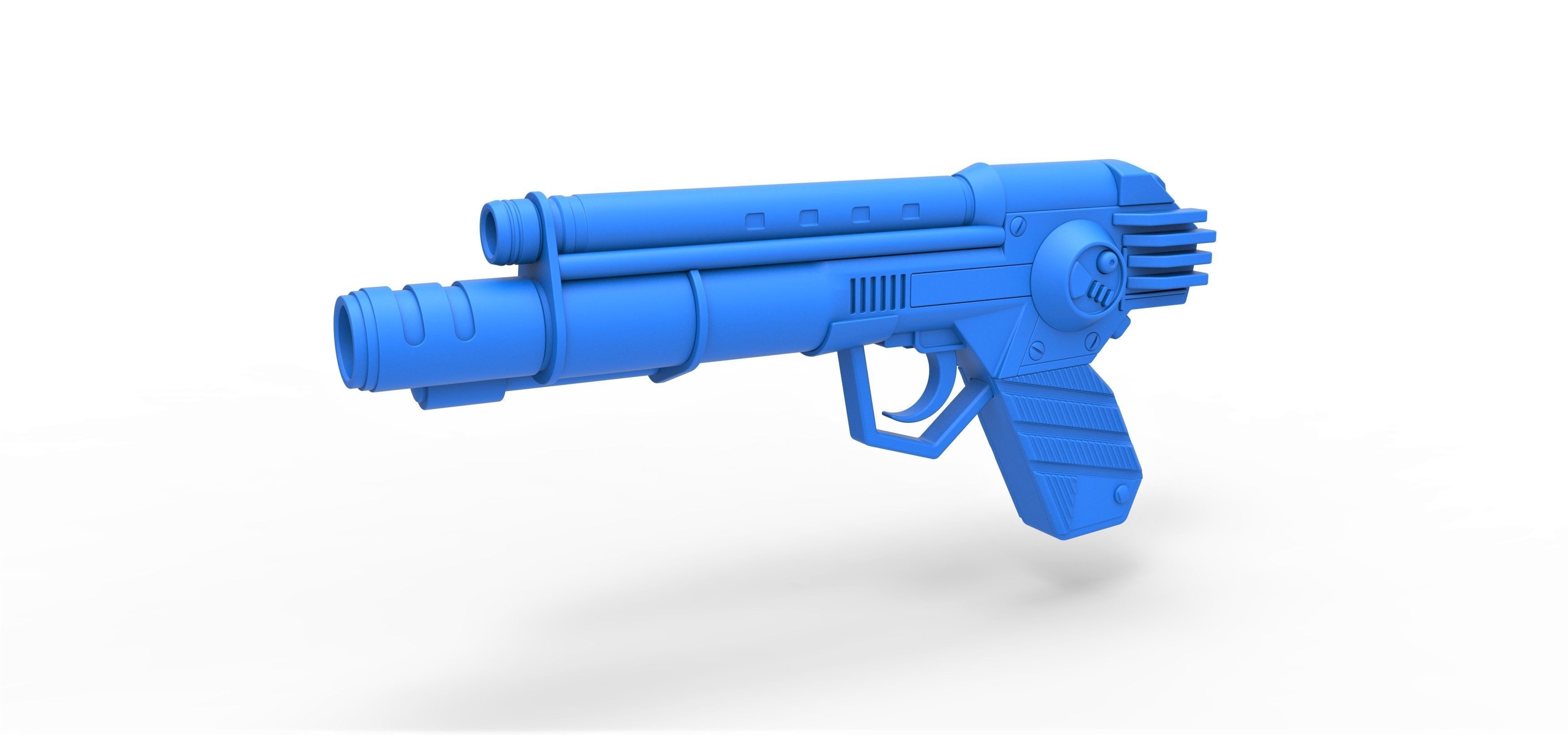 Skeletor trooper pistol from Masters of the Universe 1987 3D model_14