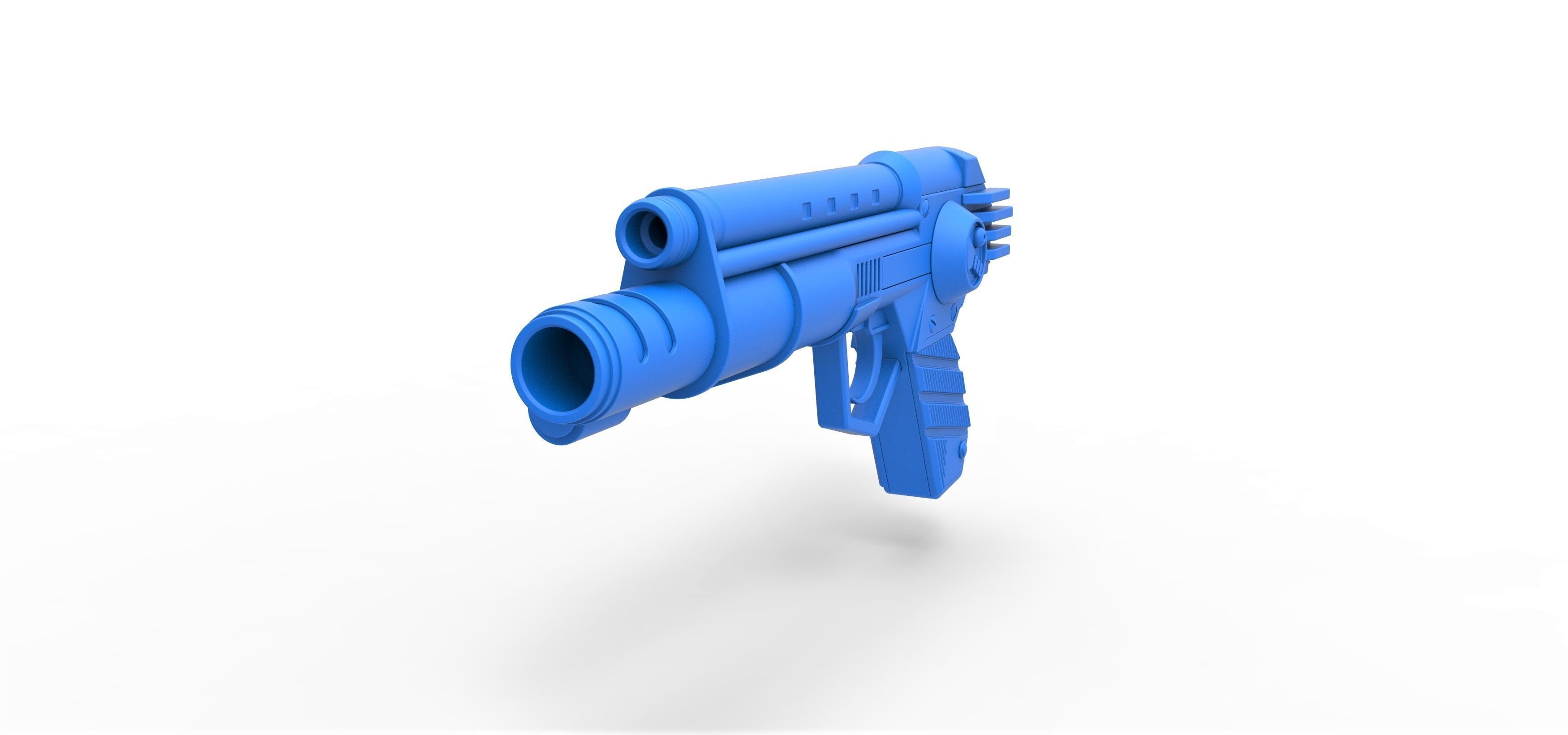 Skeletor trooper pistol from Masters of the Universe 1987 3D model_16