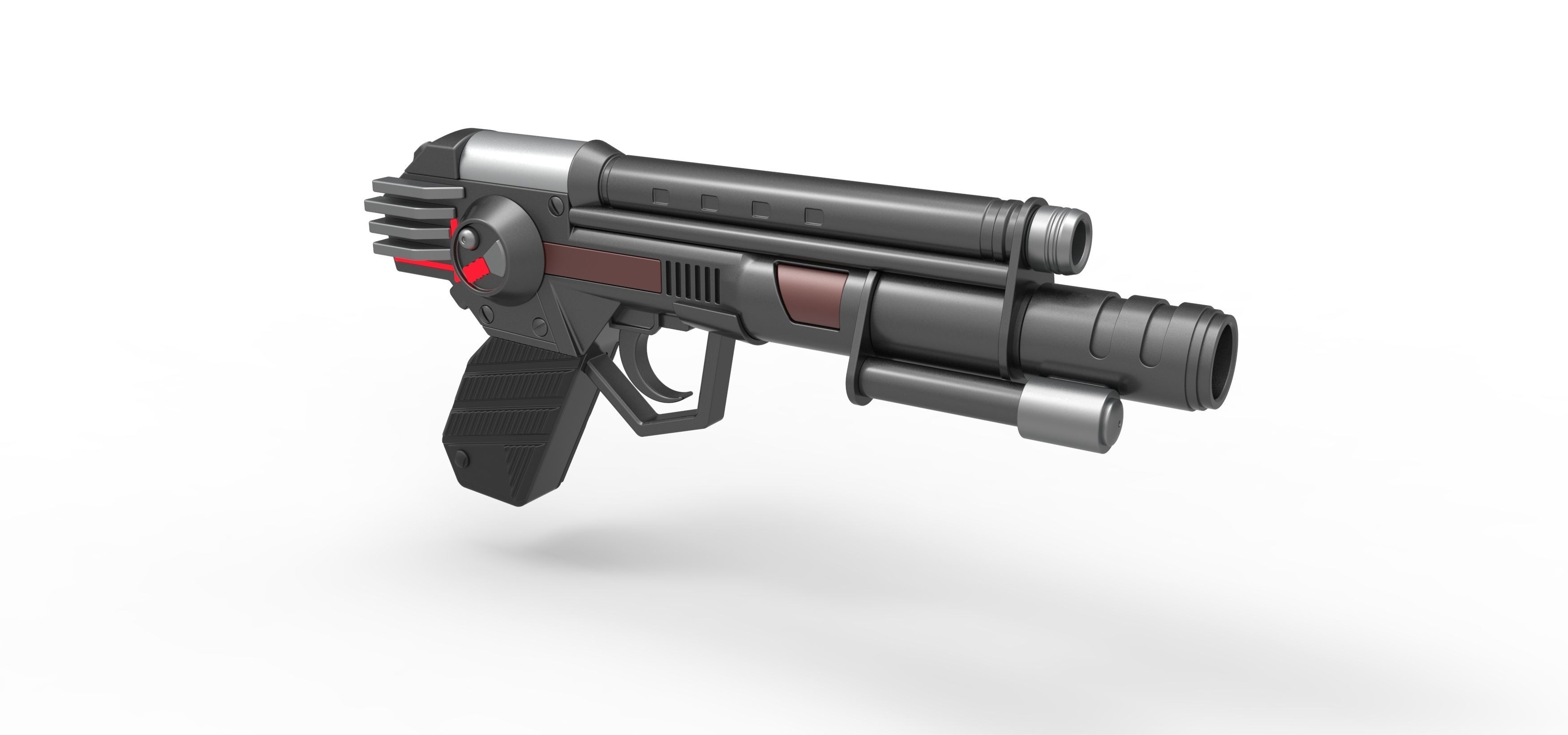 Skeletor trooper pistol from Masters of the Universe 1987 3D model_13