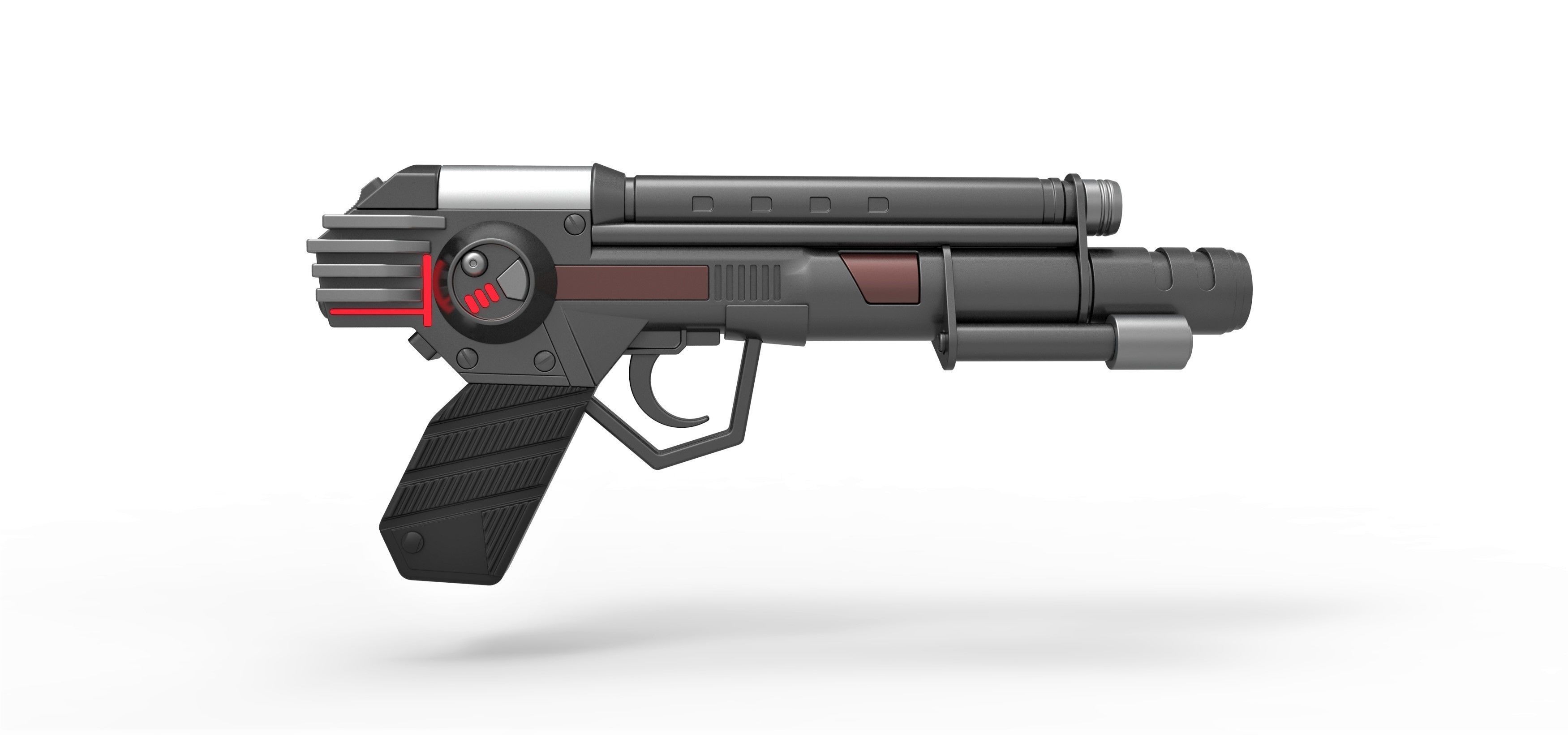 Skeletor trooper pistol from Masters of the Universe 1987 3D model_12