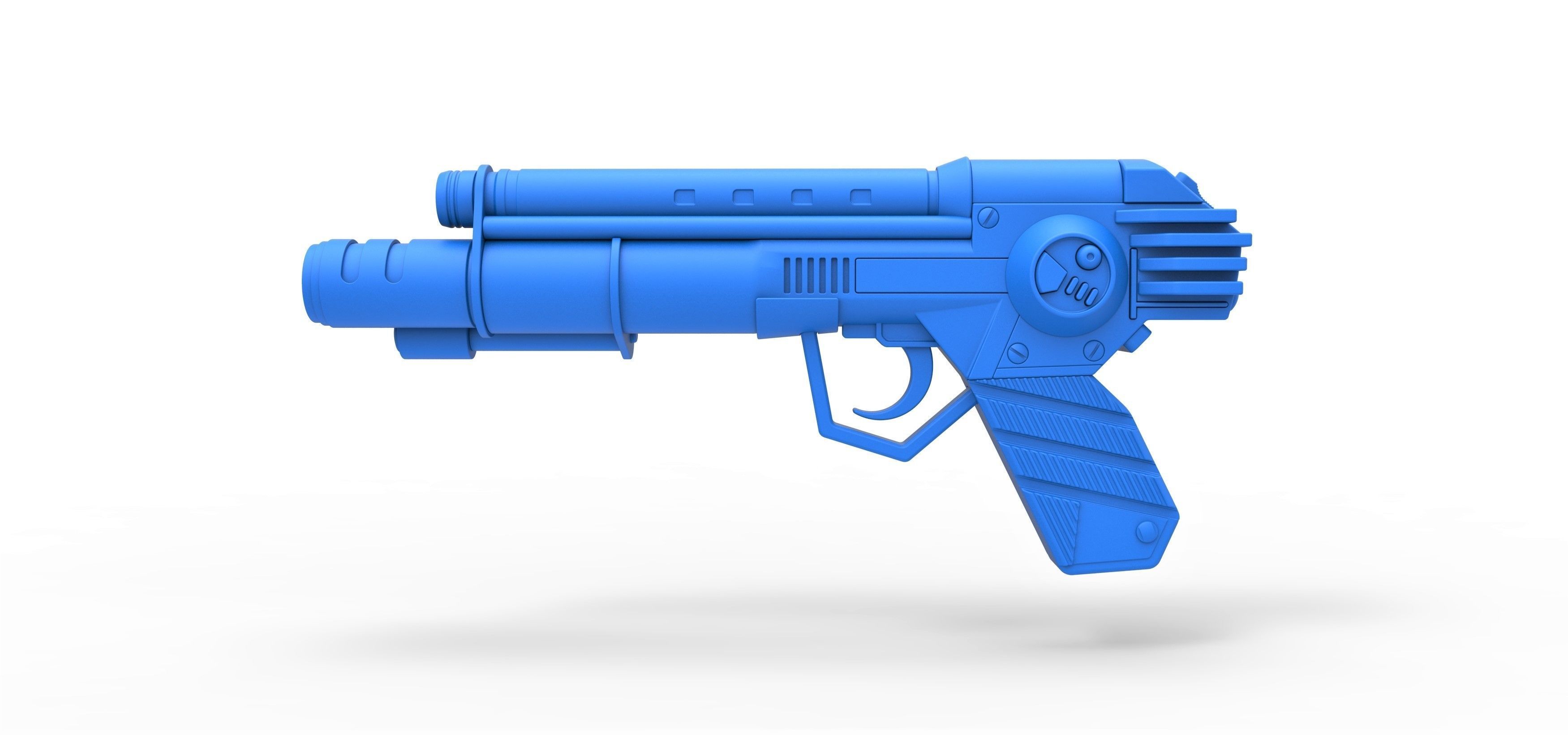 Skeletor trooper pistol from Masters of the Universe 1987 3D model_17