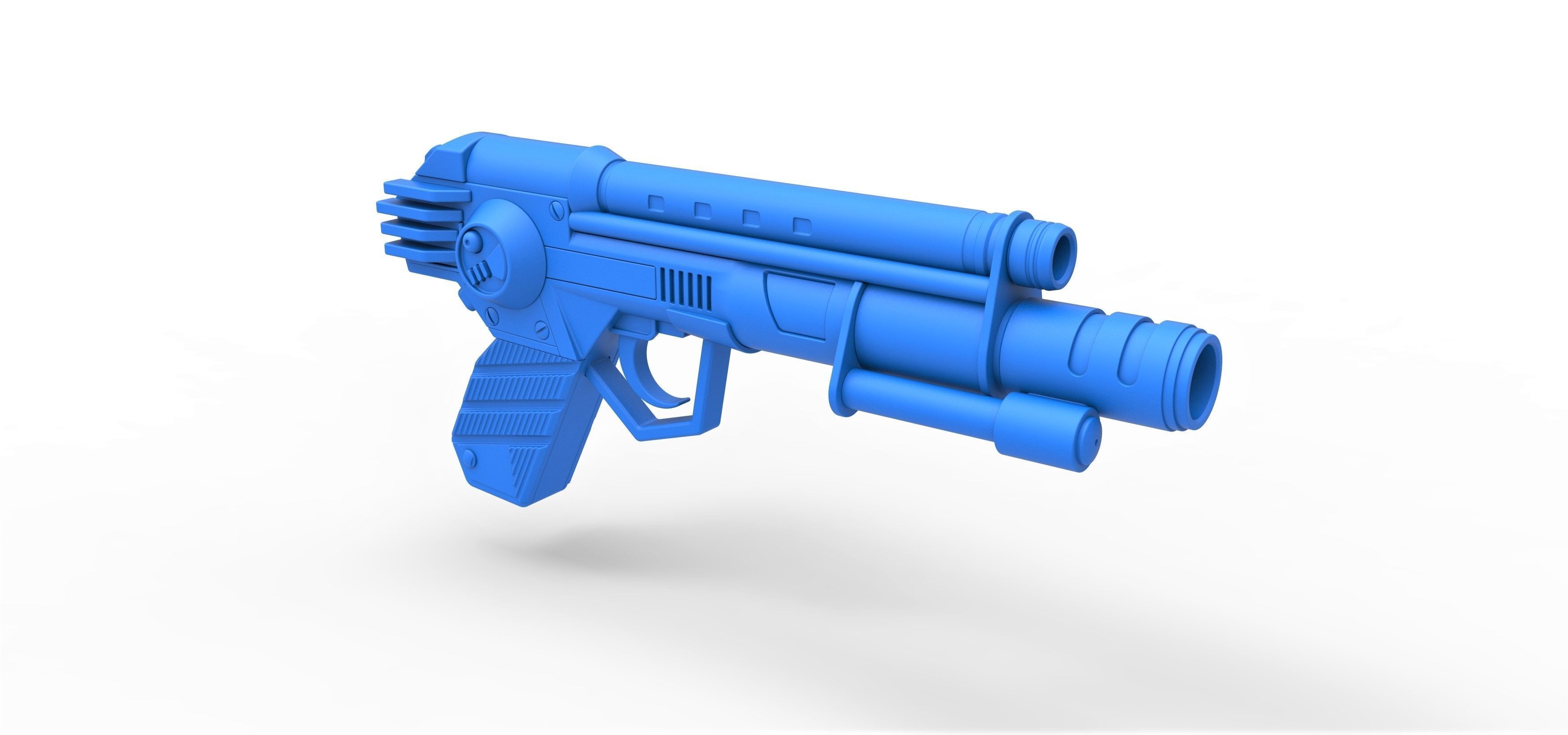 Skeletor trooper pistol from Masters of the Universe 1987 3D model_21