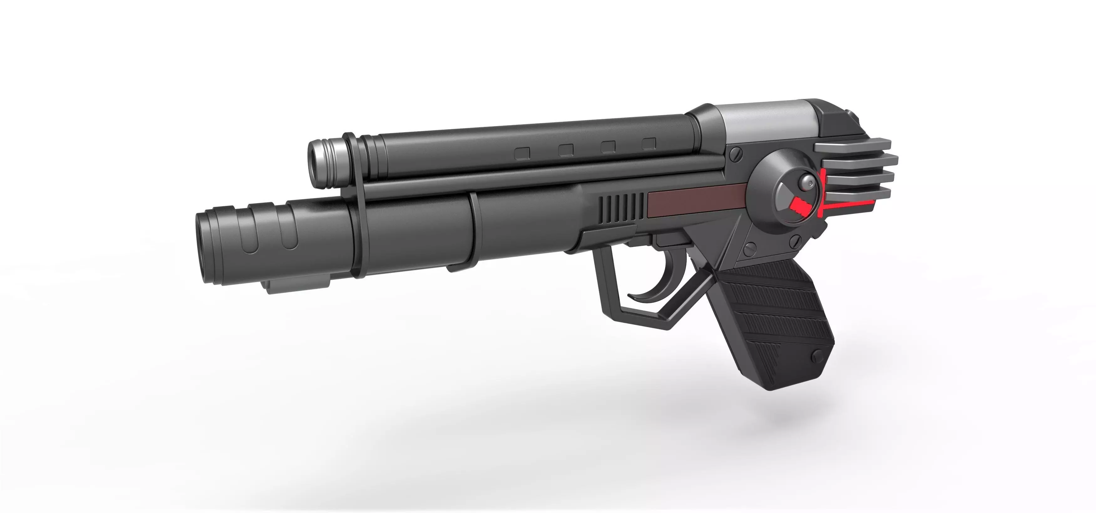 Skeletor trooper pistol from Masters of the Universe 1987 3D model_0