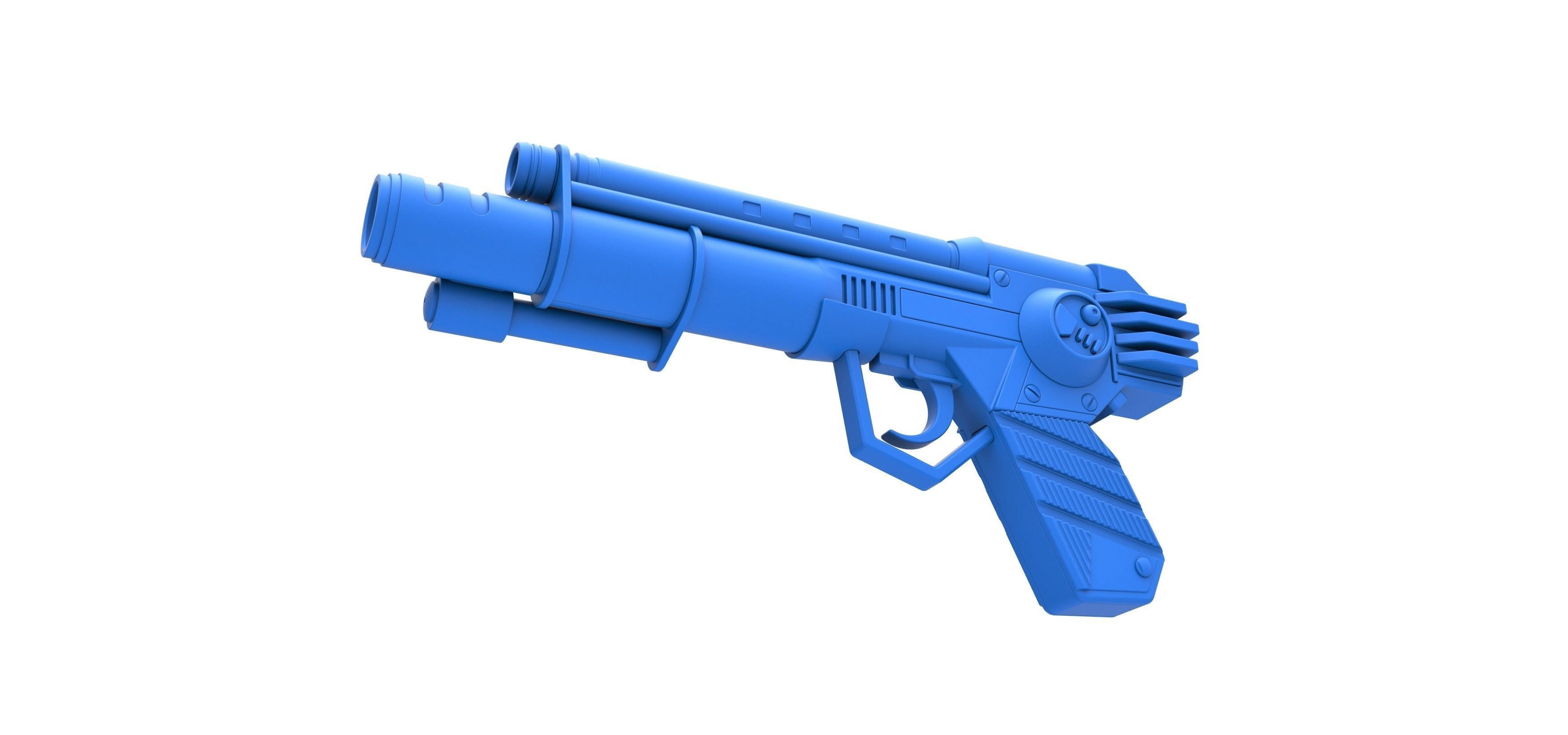 Skeletor trooper pistol from Masters of the Universe 1987 3D model_15