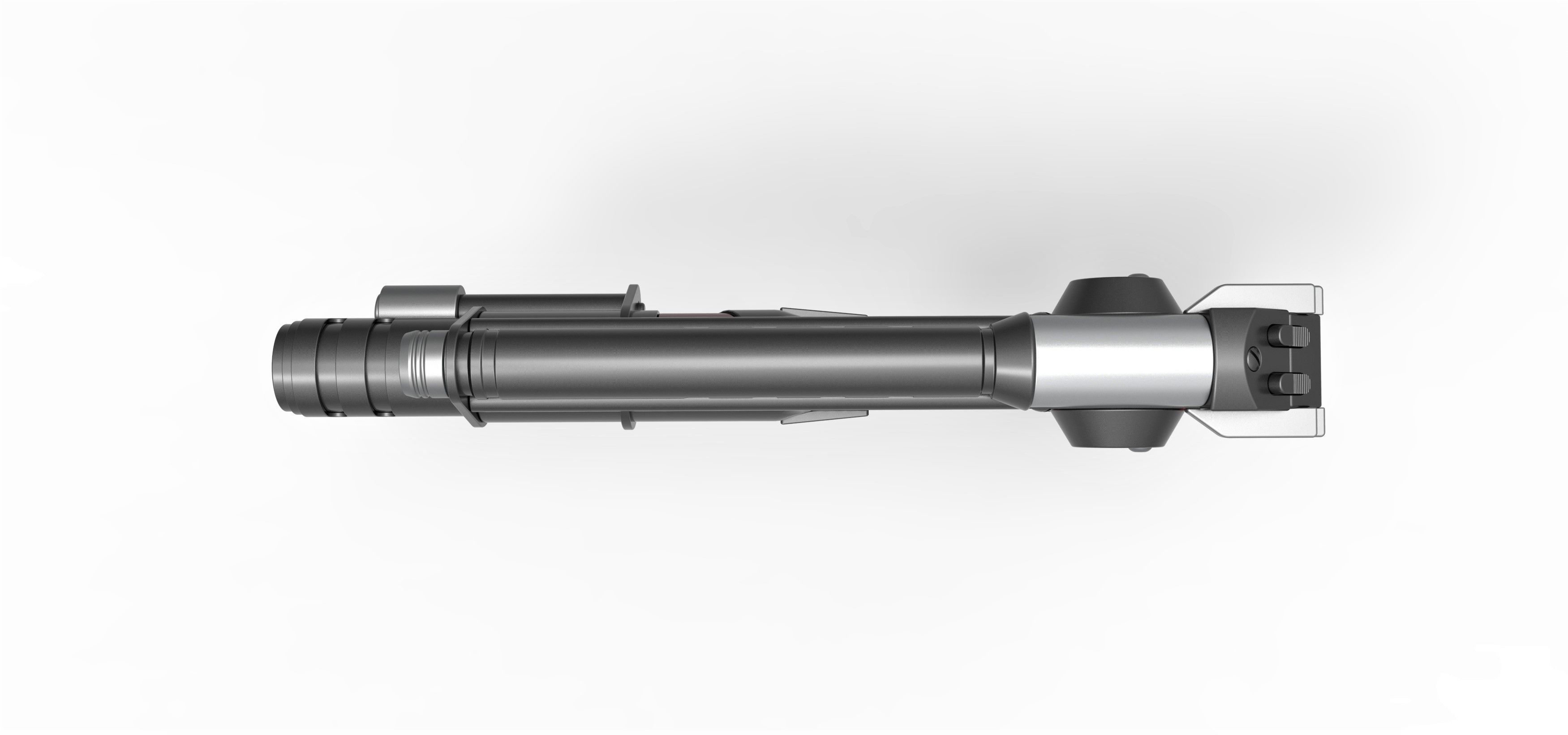 Skeletor trooper pistol from Masters of the Universe 1987 3D model_7