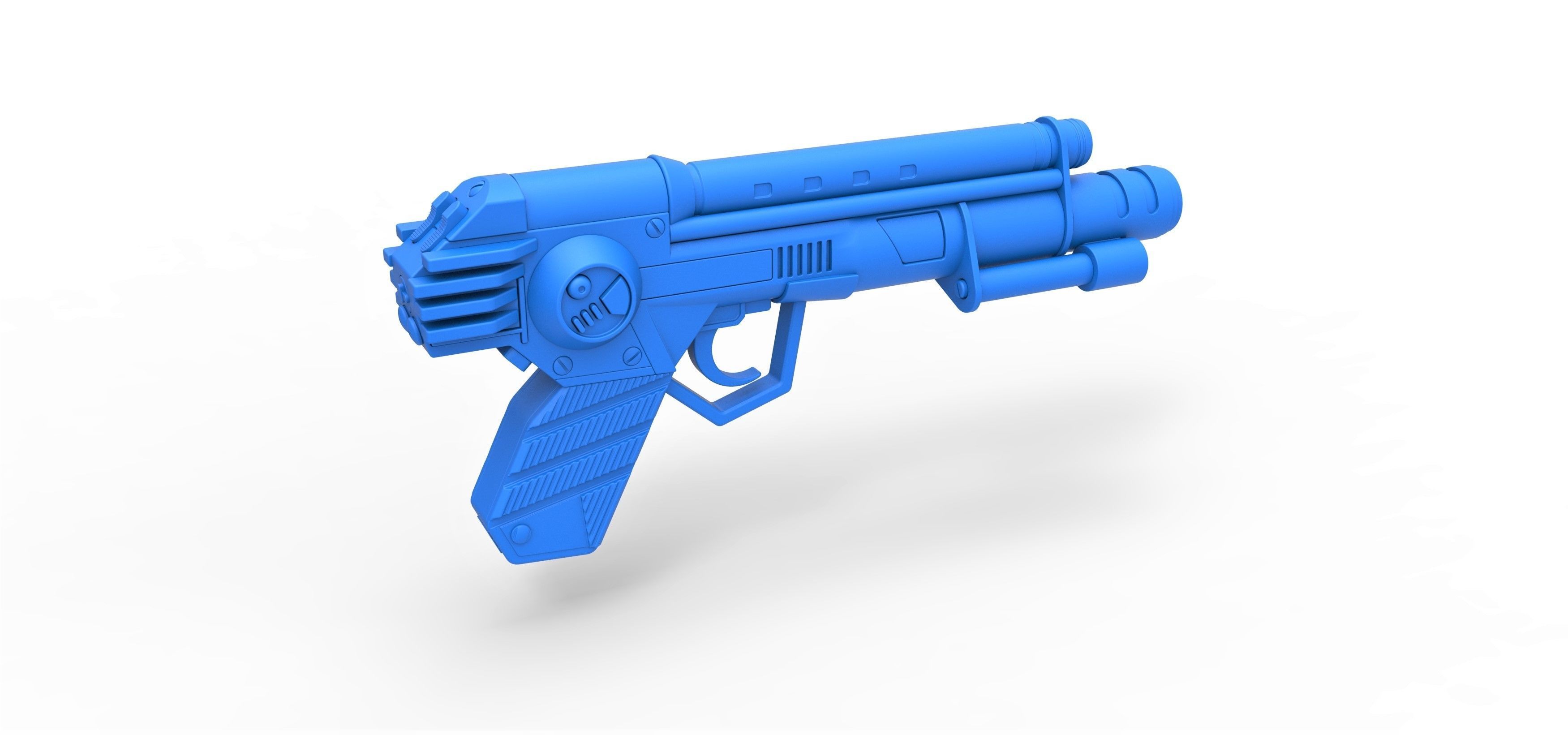Skeletor trooper pistol from Masters of the Universe 1987 3D model_19