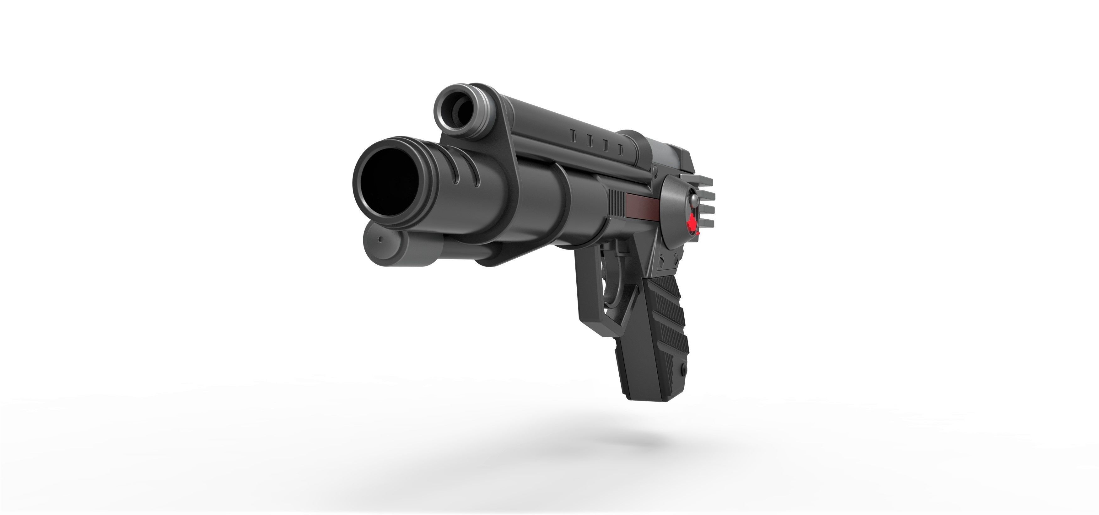 Skeletor trooper pistol from Masters of the Universe 1987 3D model_3