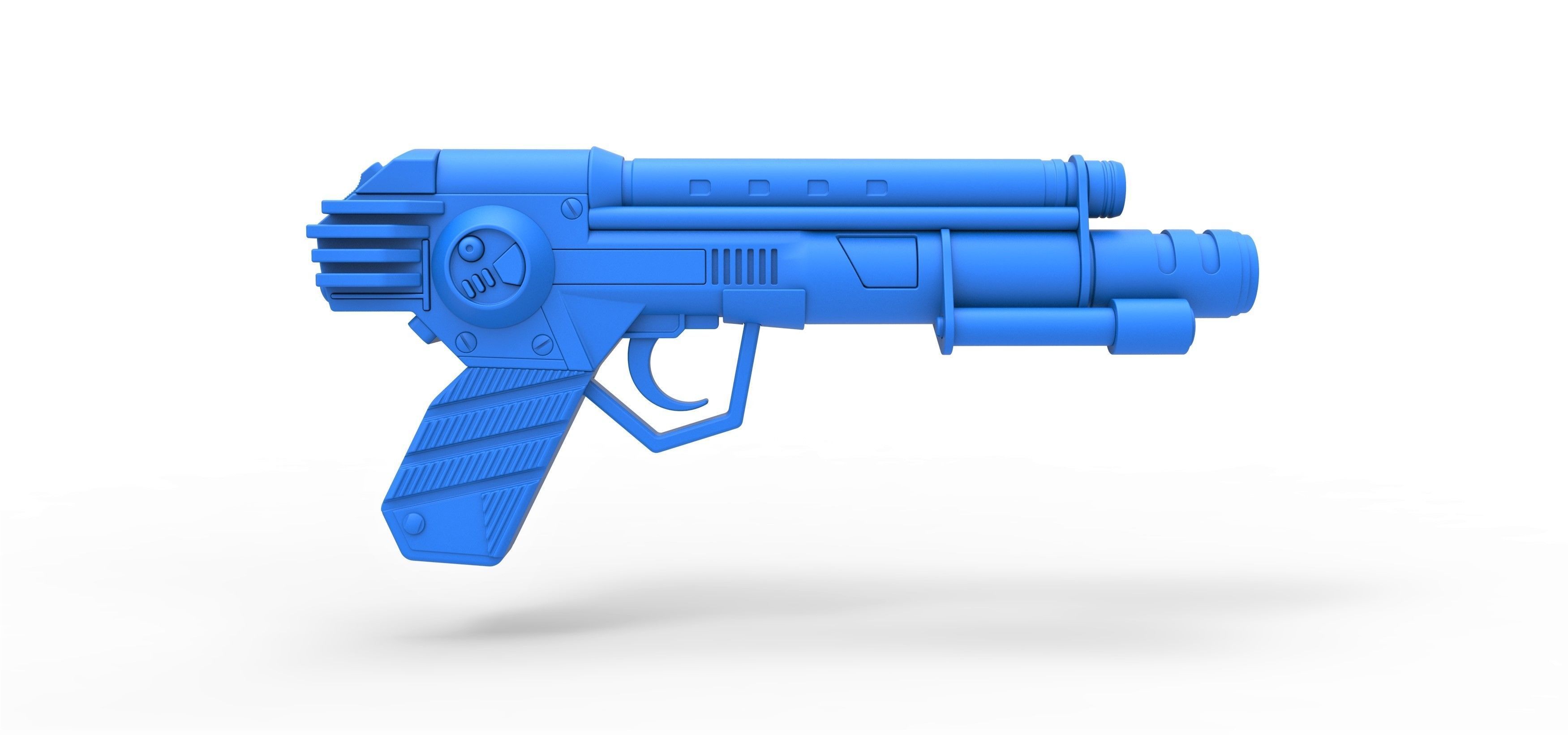 Skeletor trooper pistol from Masters of the Universe 1987 3D model_20
