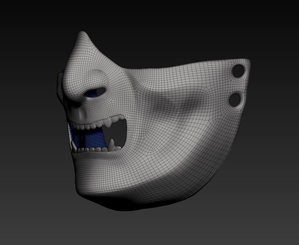 Shogun Mask 3rd SubDiv 3D print model_4