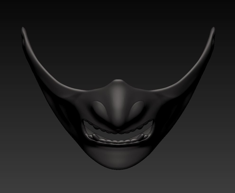 Shogun Mask 3rd SubDiv 3D print model_3
