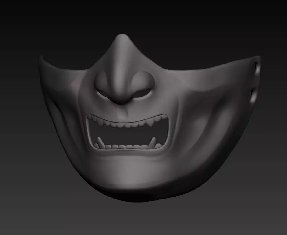 Shogun Mask 3rd SubDiv 3D print model_0